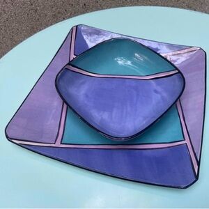 SIGNED Dorothy Hafner dish set 1980s